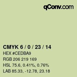 カラーコード: CMYK 6 / 0 / 23 / 14 | qconv.com