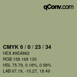 カラーコード: CMYK 6 / 0 / 23 / 34 | qconv.com