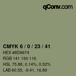 Color code: CMYK 6 / 0 / 23 / 41 | qconv.com