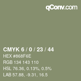 Color code: CMYK 6 / 0 / 23 / 44 | qconv.com