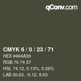 Color code: CMYK 6 / 0 / 23 / 71 | qconv.com
