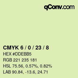 Color code: CMYK 6 / 0 / 23 / 8 | qconv.com