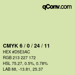 カラーコード: CMYK 6 / 0 / 24 / 11 | qconv.com