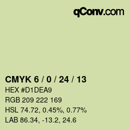颜色代码: CMYK 6 / 0 / 24 / 13 | qconv.com
