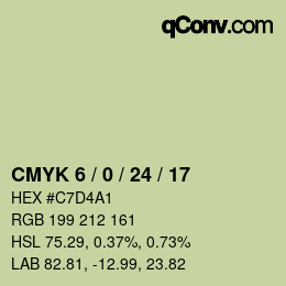 カラーコード: CMYK 6 / 0 / 24 / 17 | qconv.com
