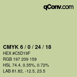 カラーコード: CMYK 6 / 0 / 24 / 18 | qconv.com