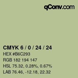 カラーコード: CMYK 6 / 0 / 24 / 24 | qconv.com