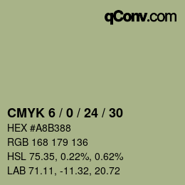 颜色代码: CMYK 6 / 0 / 24 / 30 | qconv.com