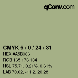 カラーコード: CMYK 6 / 0 / 24 / 31 | qconv.com