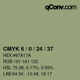 カラーコード: CMYK 6 / 0 / 24 / 37 | qconv.com