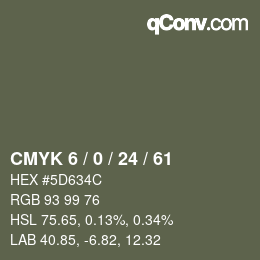 颜色代码: CMYK 6 / 0 / 24 / 61 | qconv.com