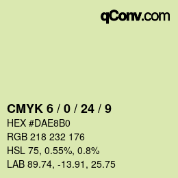 颜色代码: CMYK 6 / 0 / 24 / 9 | qconv.com