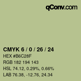 Color code: CMYK 6 / 0 / 26 / 24 | qconv.com