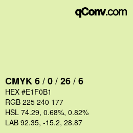 Color code: CMYK 6 / 0 / 26 / 6 | qconv.com