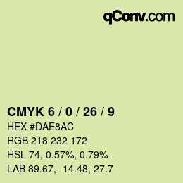 颜色代码: CMYK 6 / 0 / 26 / 9 | qconv.com