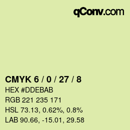カラーコード: CMYK 6 / 0 / 27 / 8 | qconv.com