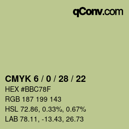 Código de color: CMYK 6 / 0 / 28 / 22 | qconv.com