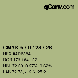 カラーコード: CMYK 6 / 0 / 28 / 28 | qconv.com
