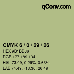 カラーコード: CMYK 6 / 0 / 29 / 26 | qconv.com