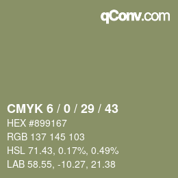 Color code: CMYK 6 / 0 / 29 / 43 | qconv.com