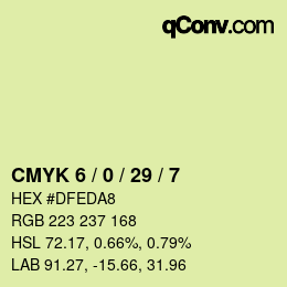 Color code: CMYK 6 / 0 / 29 / 7 | qconv.com
