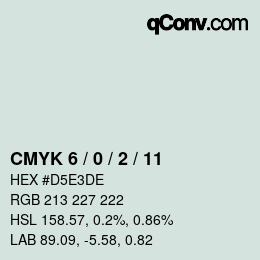 カラーコード: CMYK 6 / 0 / 2 / 11 | qconv.com