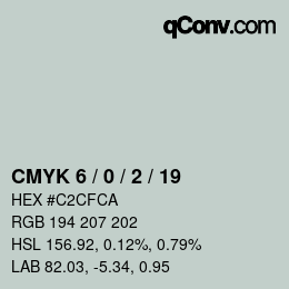 Color code: CMYK 6 / 0 / 2 / 19 | qconv.com