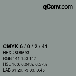 Color code: CMYK 6 / 0 / 2 / 41 | qconv.com