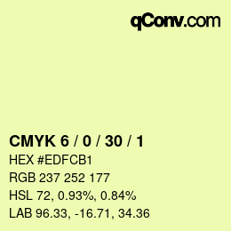 Color code: CMYK 6 / 0 / 30 / 1 | qconv.com