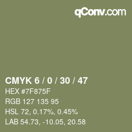 Color code: CMYK 6 / 0 / 30 / 47 | qconv.com