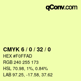 Color code: CMYK 6 / 0 / 32 / 0 | qconv.com