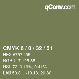 Color code: CMYK 6 / 0 / 32 / 51 | qconv.com