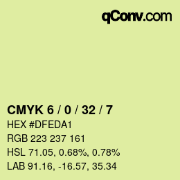 カラーコード: CMYK 6 / 0 / 32 / 7 | qconv.com