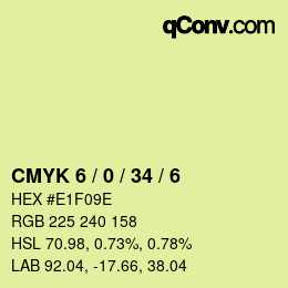 カラーコード: CMYK 6 / 0 / 34 / 6 | qconv.com