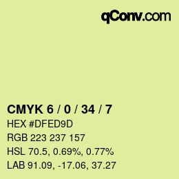 Color code: CMYK 6 / 0 / 34 / 7 | qconv.com