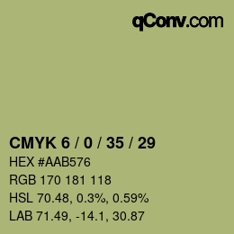 颜色代码: CMYK 6 / 0 / 35 / 29 | qconv.com
