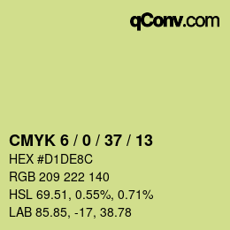 カラーコード: CMYK 6 / 0 / 37 / 13 | qconv.com
