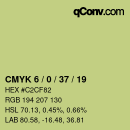 カラーコード: CMYK 6 / 0 / 37 / 19 | qconv.com