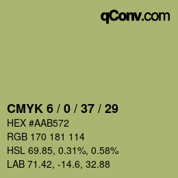カラーコード: CMYK 6 / 0 / 37 / 29 | qconv.com