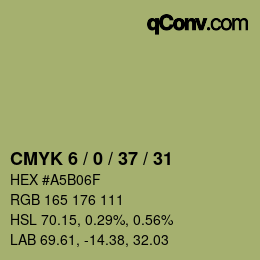 カラーコード: CMYK 6 / 0 / 37 / 31 | qconv.com