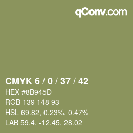 Color code: CMYK 6 / 0 / 37 / 42 | qconv.com