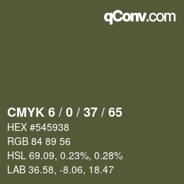 カラーコード: CMYK 6 / 0 / 37 / 65 | qconv.com