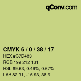 颜色代码: CMYK 6 / 0 / 38 / 17 | qconv.com