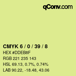 颜色代码: CMYK 6 / 0 / 39 / 8 | qconv.com
