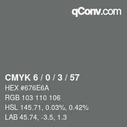 Color code: CMYK 6 / 0 / 3 / 57 | qconv.com