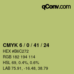 カラーコード: CMYK 6 / 0 / 41 / 24 | qconv.com