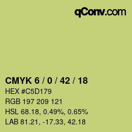 Código de color: CMYK 6 / 0 / 42 / 18 | qconv.com