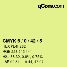 Color code: CMYK 6 / 0 / 42 / 5 | qconv.com