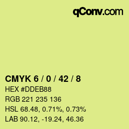 颜色代码: CMYK 6 / 0 / 42 / 8 | qconv.com
