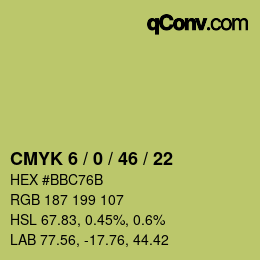 Color code: CMYK 6 / 0 / 46 / 22 | qconv.com